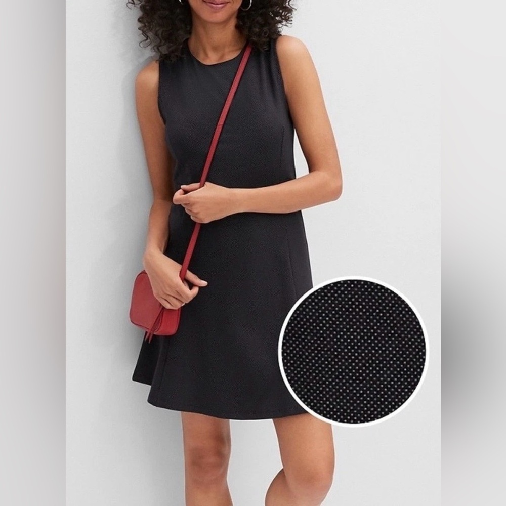 NWT Banana Republic Micro Polka Dot Work Office Sheath Dress Size M